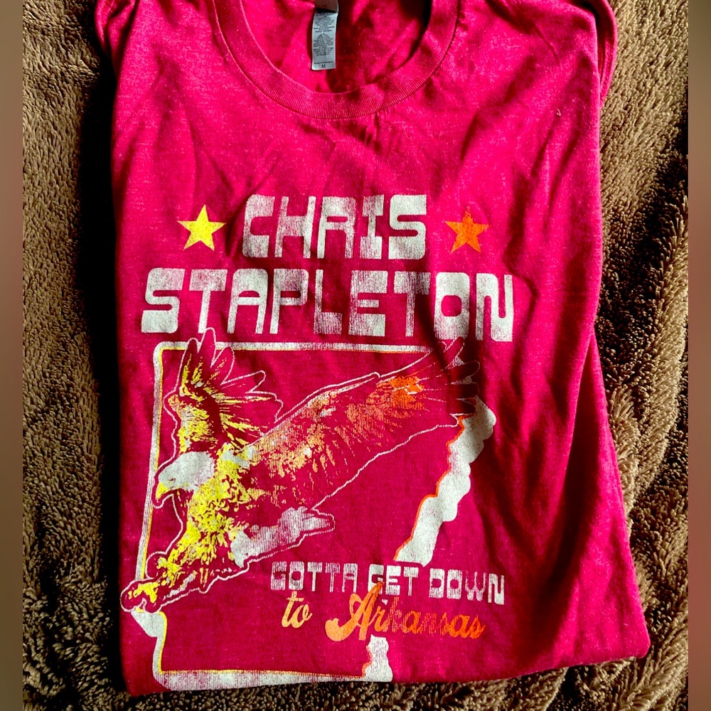 Chris Stapleton T shirt with graphic: gotta get down in Arkansas